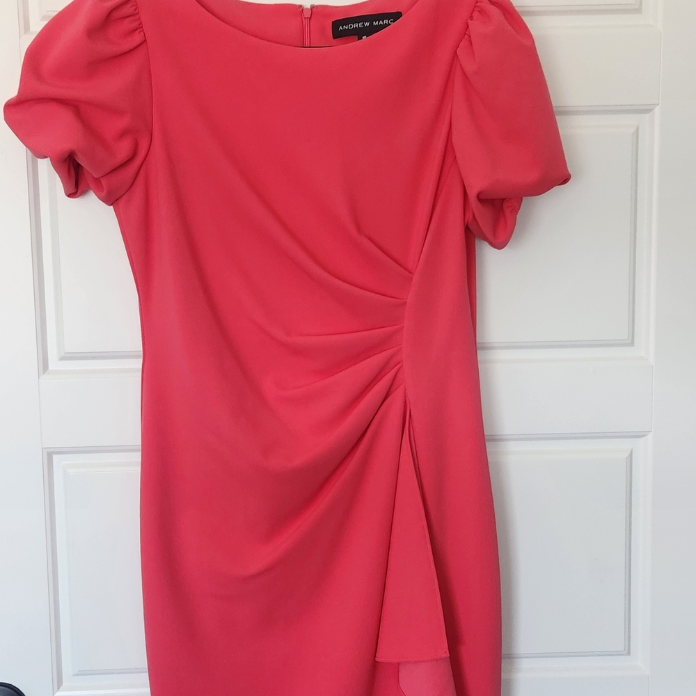 Andrew Marc Coral Mini Dress